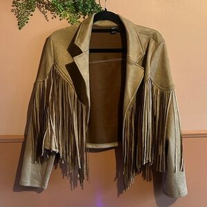 Tan Fringe Women's Jacket